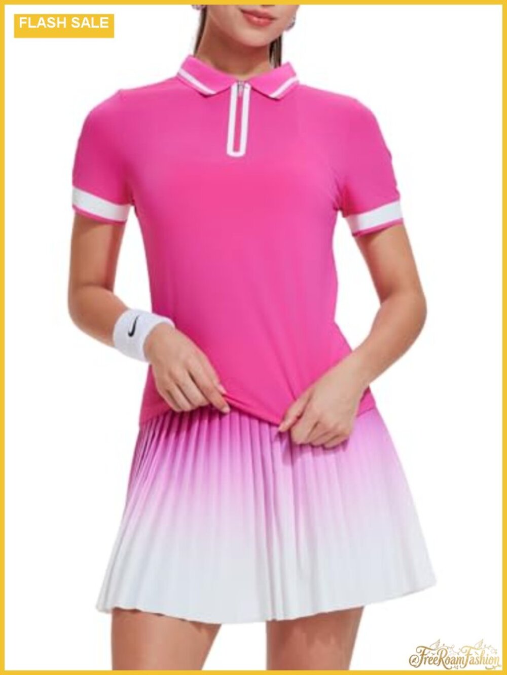 Women's 2-Piece Golf Tennis Outfit with Built-in Shorts